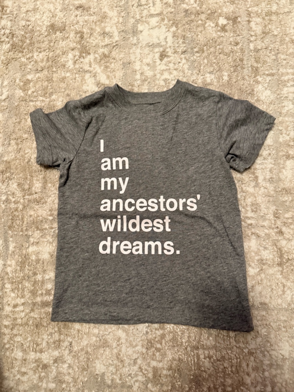 City Streets Gray Tee with White Slogan Text size 2T
